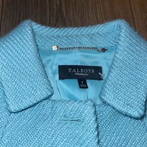 Talbots Light Blue Tweed Jacket